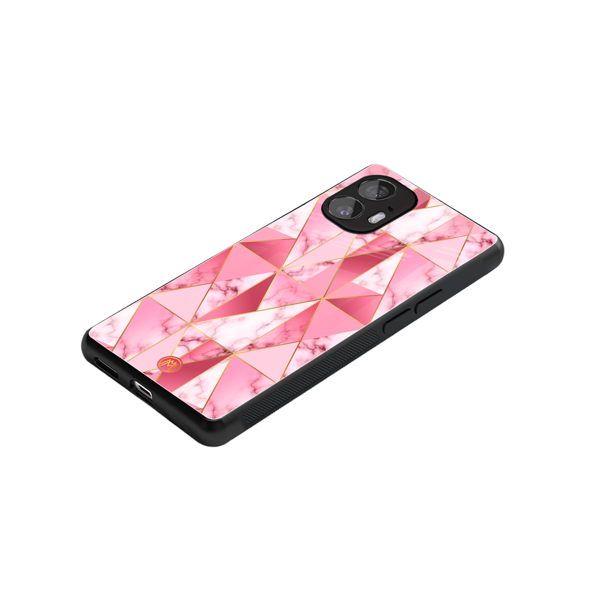 magical pink marble back phone cover | glass case for nothing phone 2