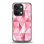 magical pink marble back phone cover | glass case for oneplus nord 3