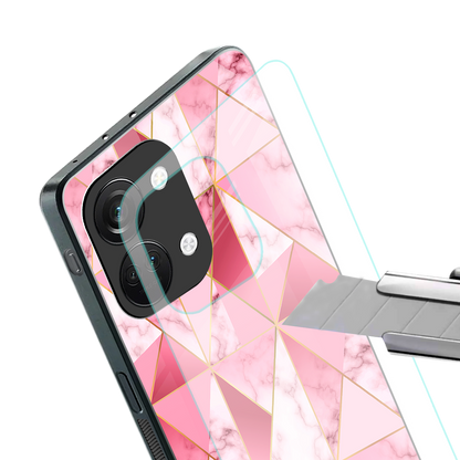 magical pink marble back phone cover | glass case for oneplus nord 3