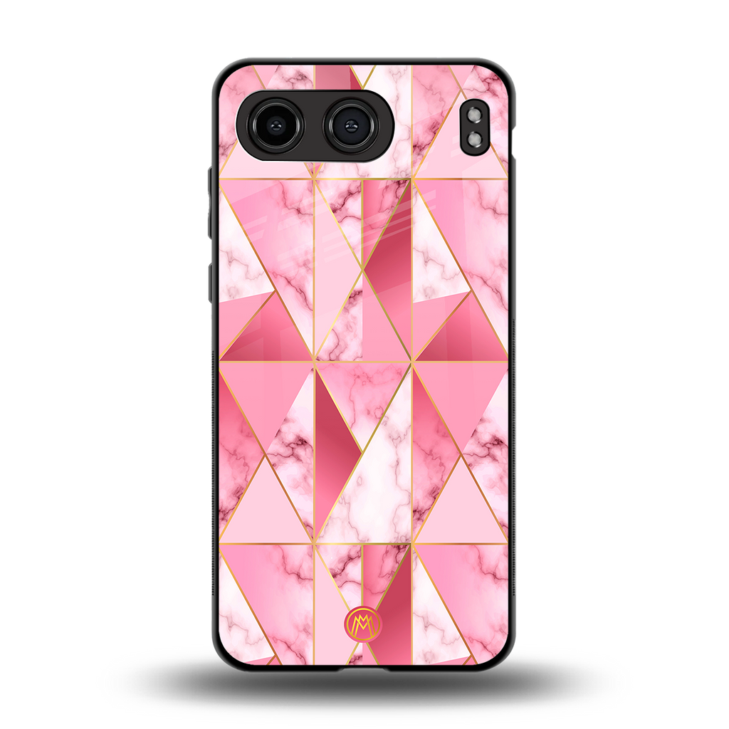 magical pink marble back phone cover | glass case for oneplus nord 4