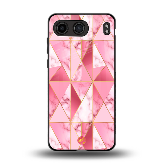 magical pink marble back phone cover | glass case for oneplus nord 4