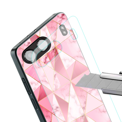 magical pink marble back phone cover | glass case for oneplus nord 4