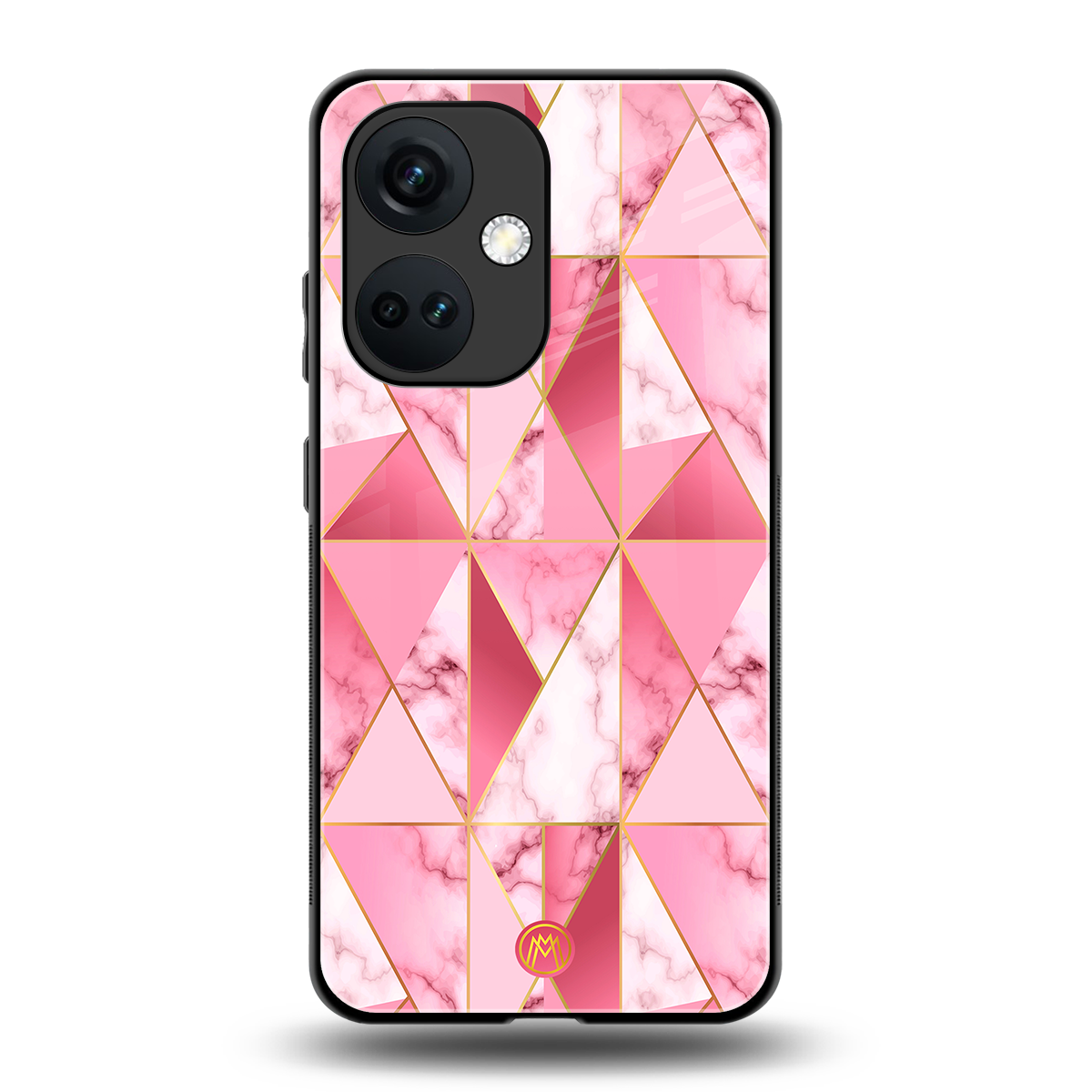 magical pink marble back phone cover | glass case for oneplus nord ce 3
