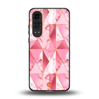 magical pink marble back phone cover | glass case for oneplus nord ce 4 lite