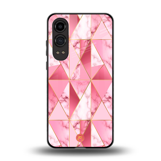 magical pink marble back phone cover | glass case for oneplus nord ce 4 lite