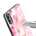 magical pink marble back phone cover | glass case for oneplus nord ce 4 lite