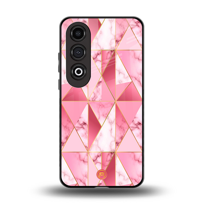 magical pink marble back phone cover | glass case for oneplus nord ce 4