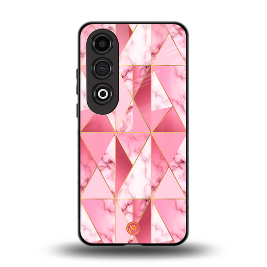 magical pink marble back phone cover | glass case for oneplus nord ce 4