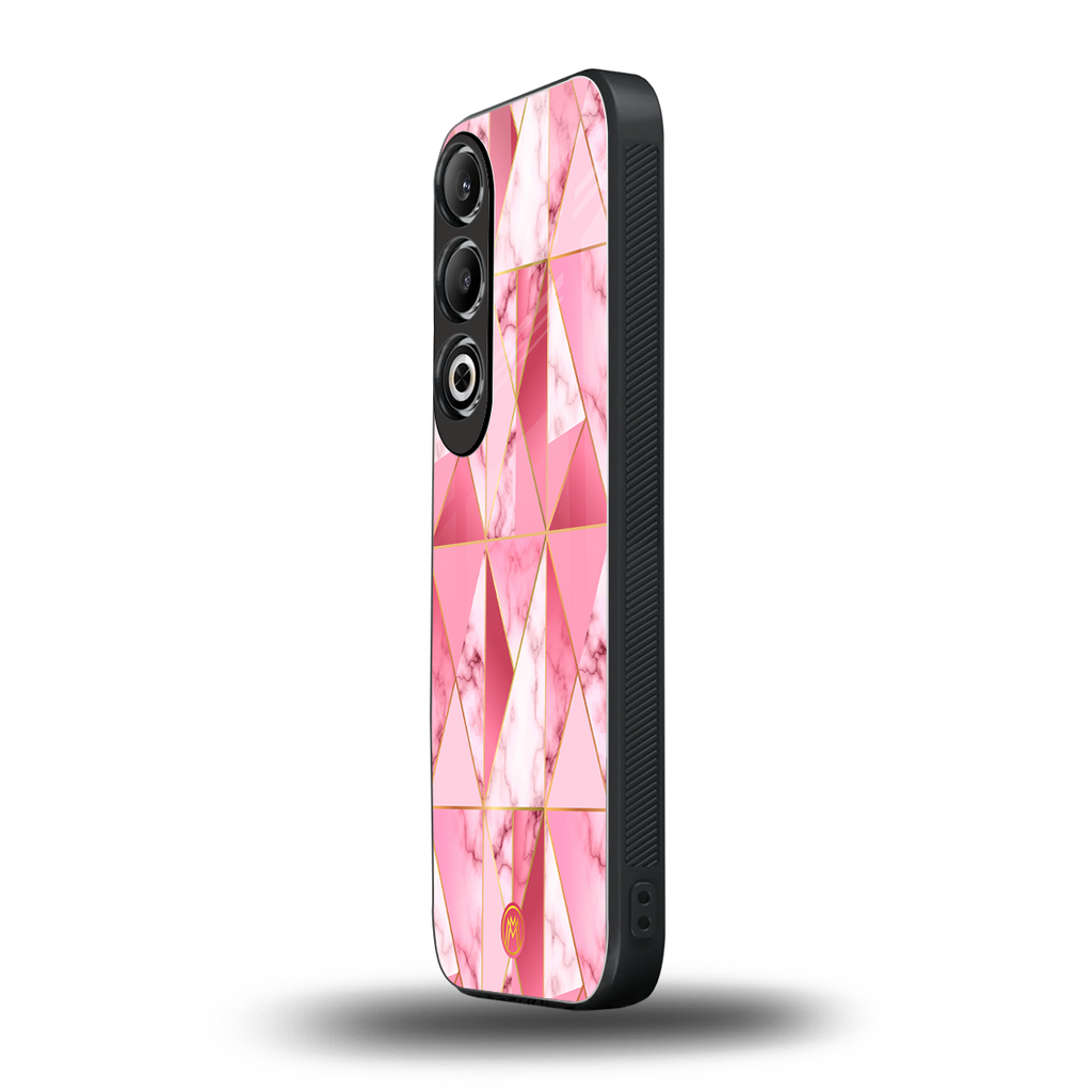 magical pink marble back phone cover | glass case for oneplus nord ce 4