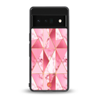 magical pink marble back phone cover | glass case for google pixel 6 pro