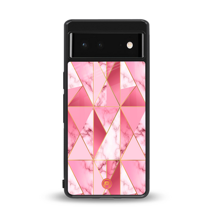 magical pink marble back phone cover | glass case for Google Pixel 6A