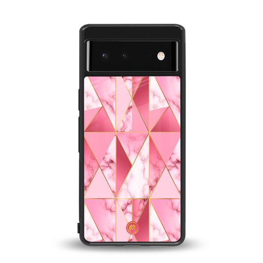 magical pink marble back phone cover | glass case for Google Pixel 6A