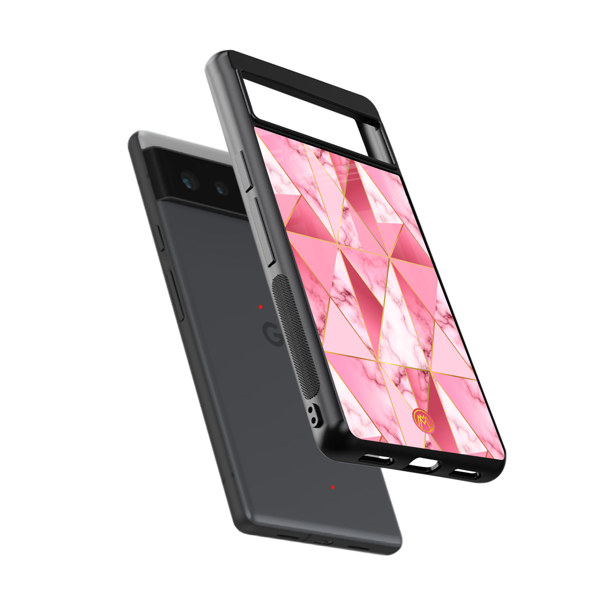 magical pink marble back phone cover | glass case for google pixel 6