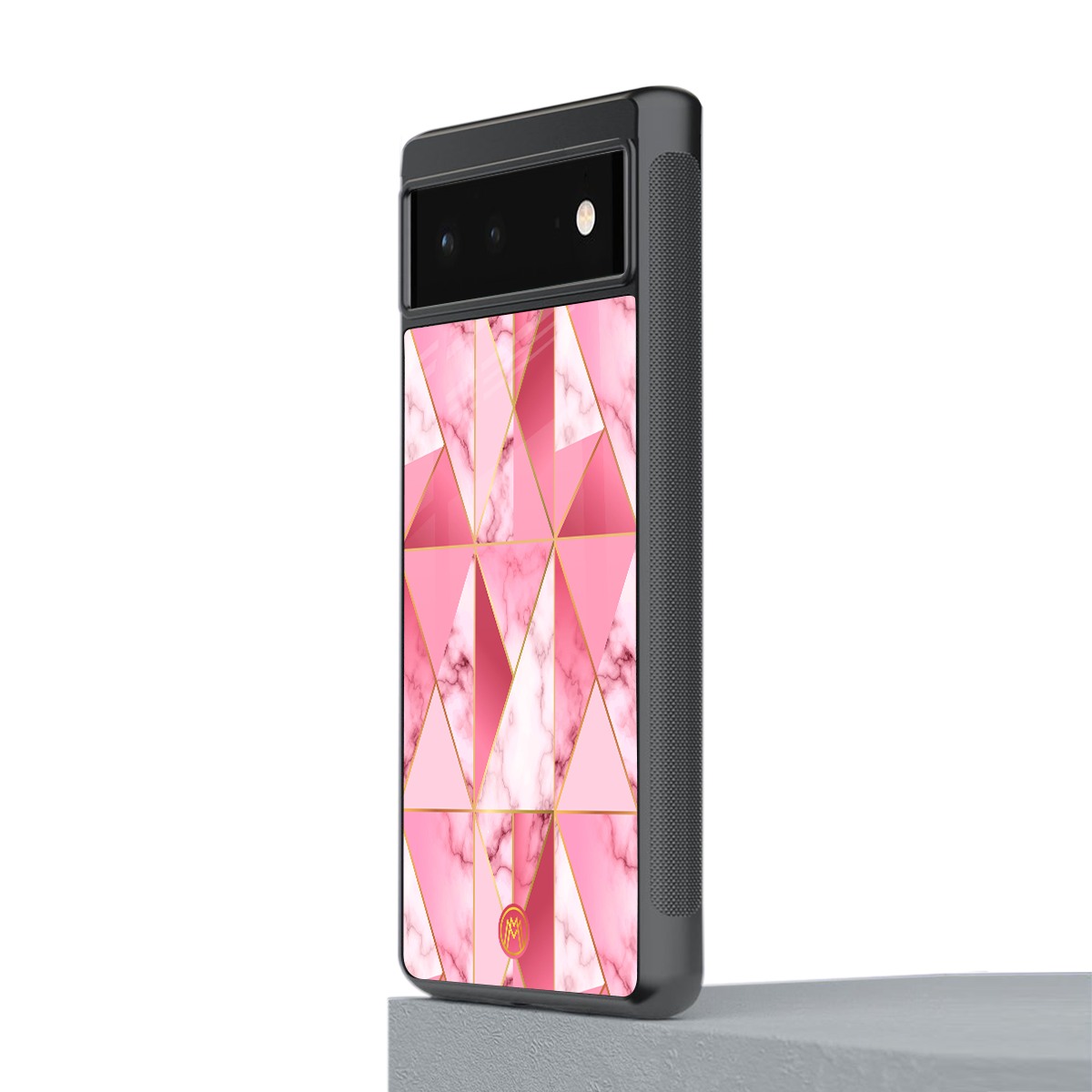 magical pink marble back phone cover | glass case for google pixel 6
