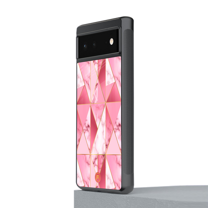 magical pink marble back phone cover | glass case for Google Pixel 6A