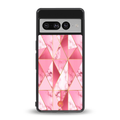 magical pink marble back phone cover | glass case for google pixel 7 pro