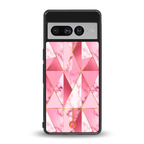 magical pink marble back phone cover | glass case for google pixel 7 pro