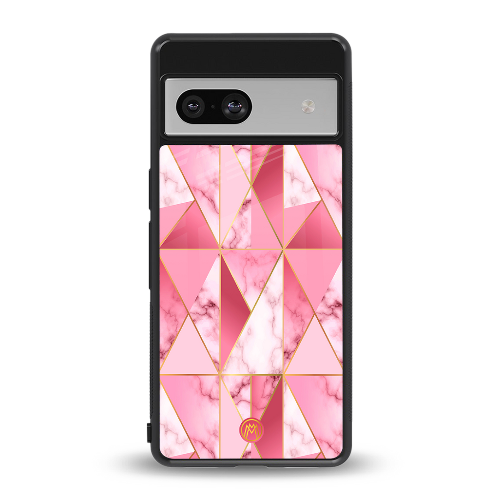 magical pink marble back phone cover | glass case for Google Pixel 7