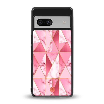 magical pink marble back phone cover | glass case for Google Pixel 7