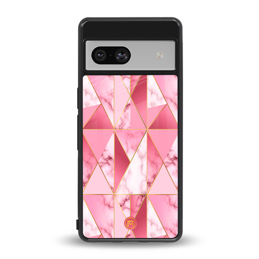 magical pink marble back phone cover | glass case for Google Pixel 7A
