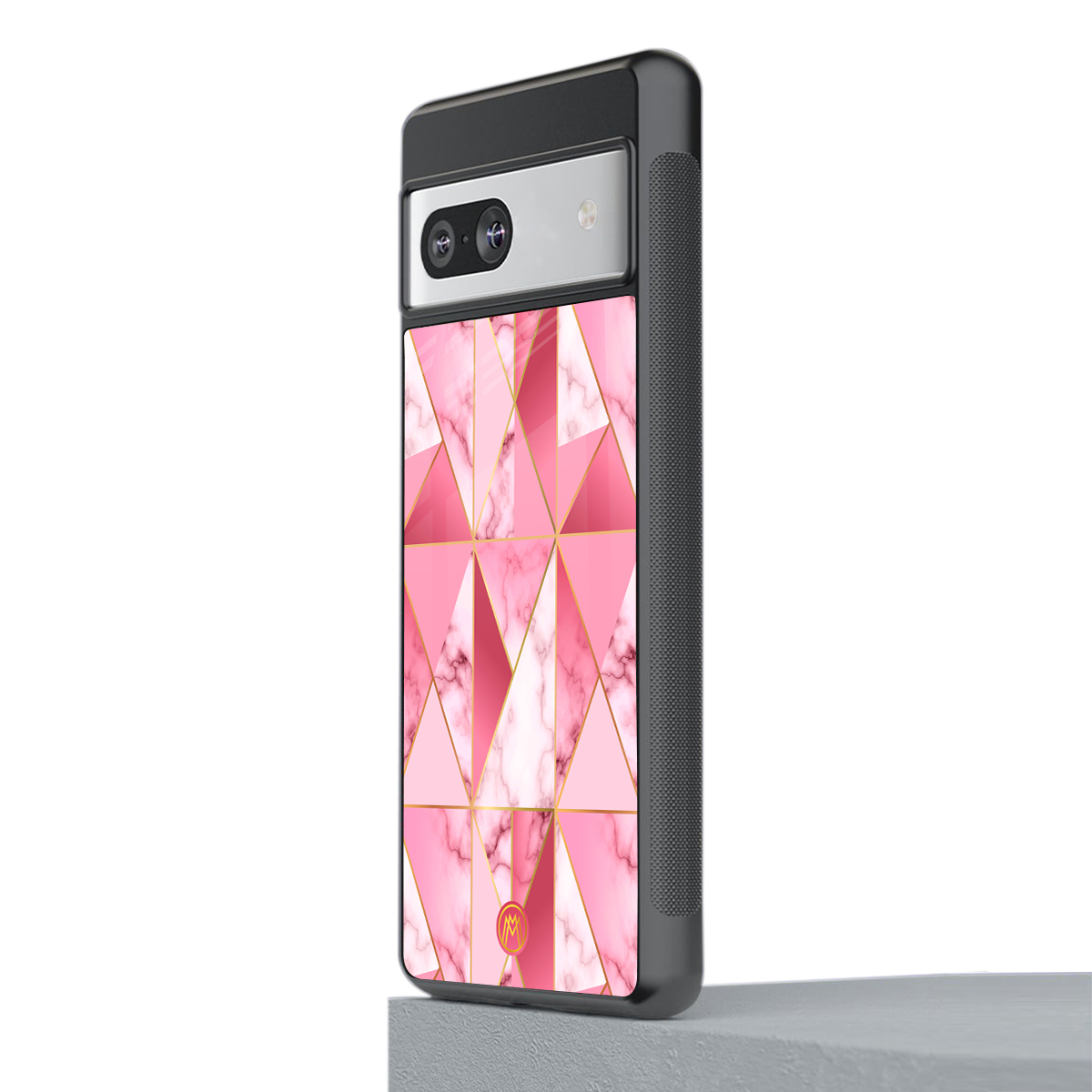 magical pink marble back phone cover | glass case for Google Pixel 7
