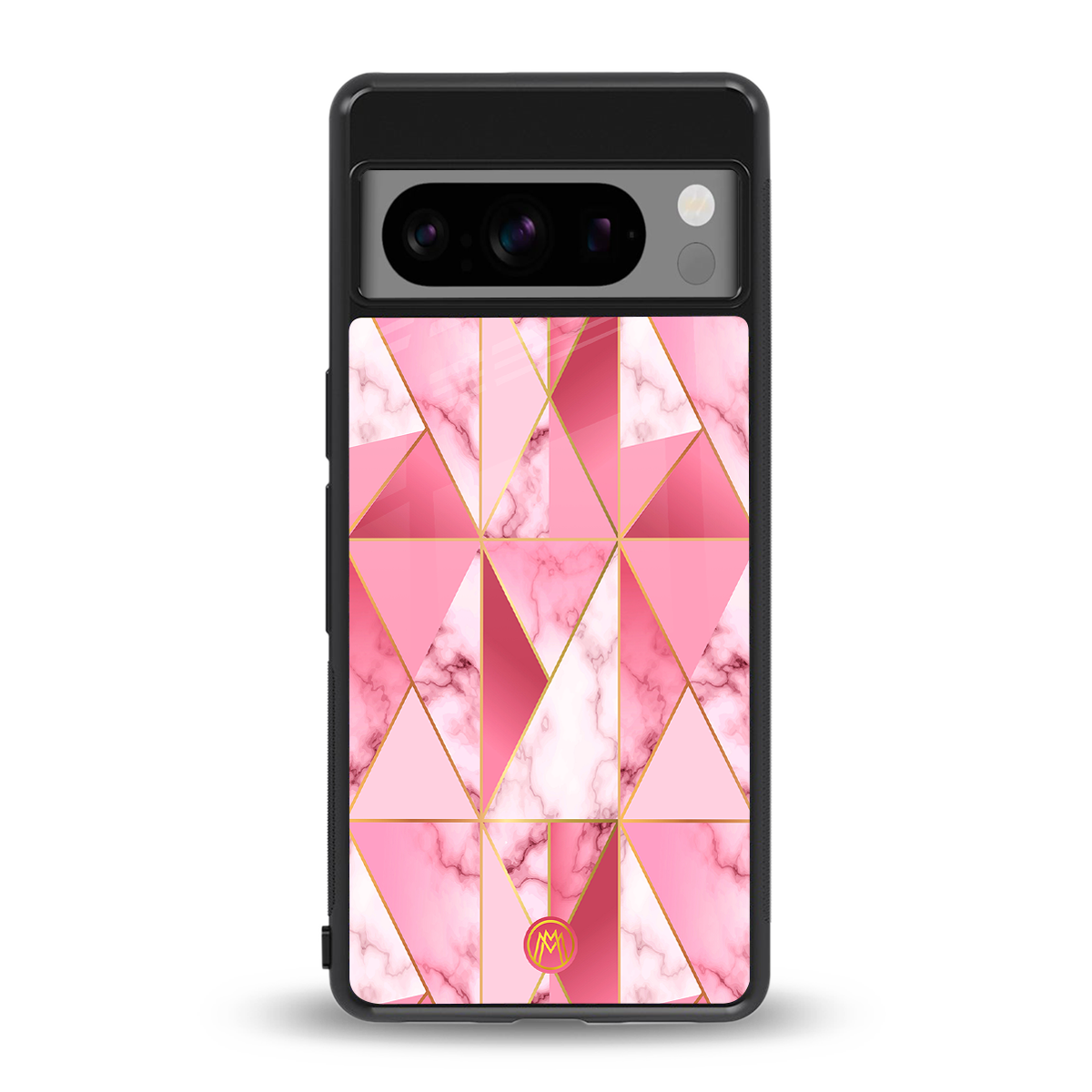 magical pink marble back phone cover | glass case for google pixel 8 pro