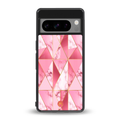 magical pink marble back phone cover | glass case for google pixel 8 pro