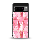 magical pink marble back phone cover | glass case for google pixel 8 pro