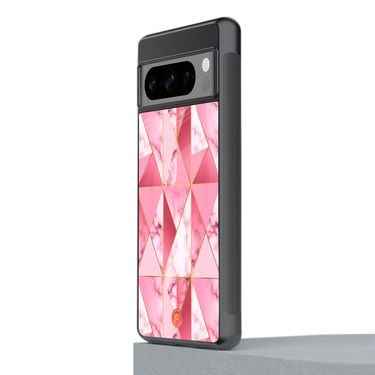 magical pink marble back phone cover | glass case for google pixel 8 pro