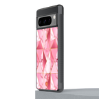 magical pink marble back phone cover | glass case for google pixel 8 pro