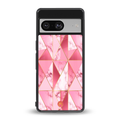 magical pink marble back phone cover | glass case for Google Pixel 8