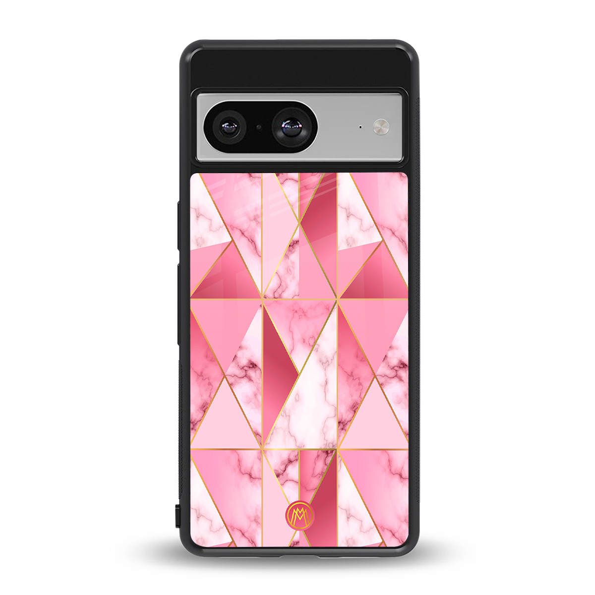 magical pink marble back phone cover | glass case for Google Pixel 8