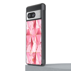magical pink marble back phone cover | glass case for Google Pixel 8