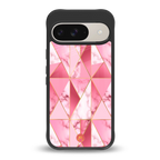 magical pink marble back phone cover | glass case for google pixel 9