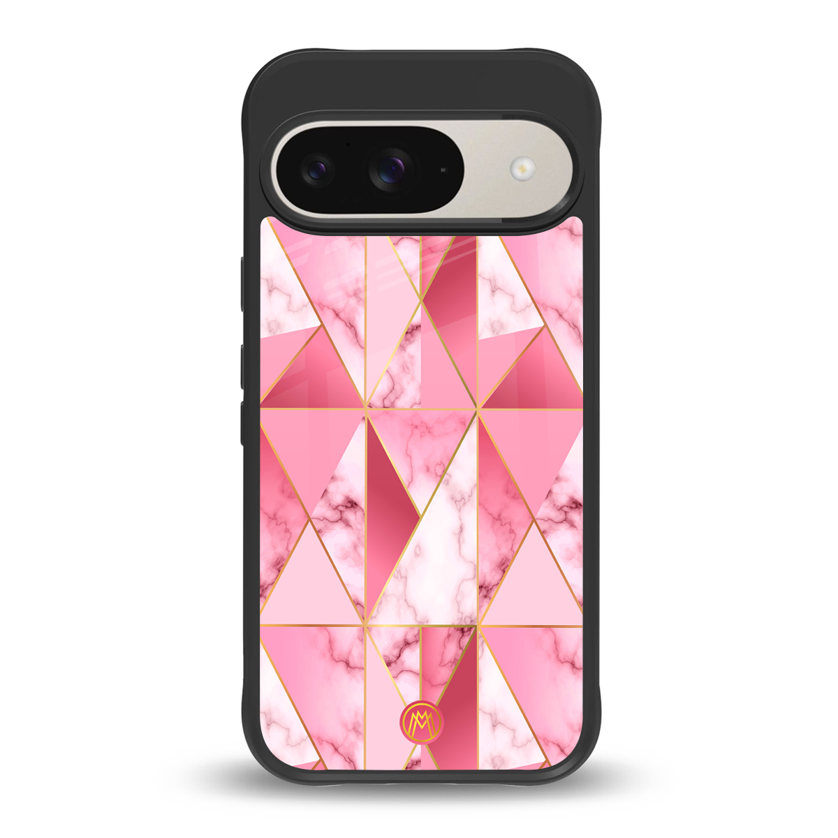 magical pink marble back phone cover | glass case for google pixel 9