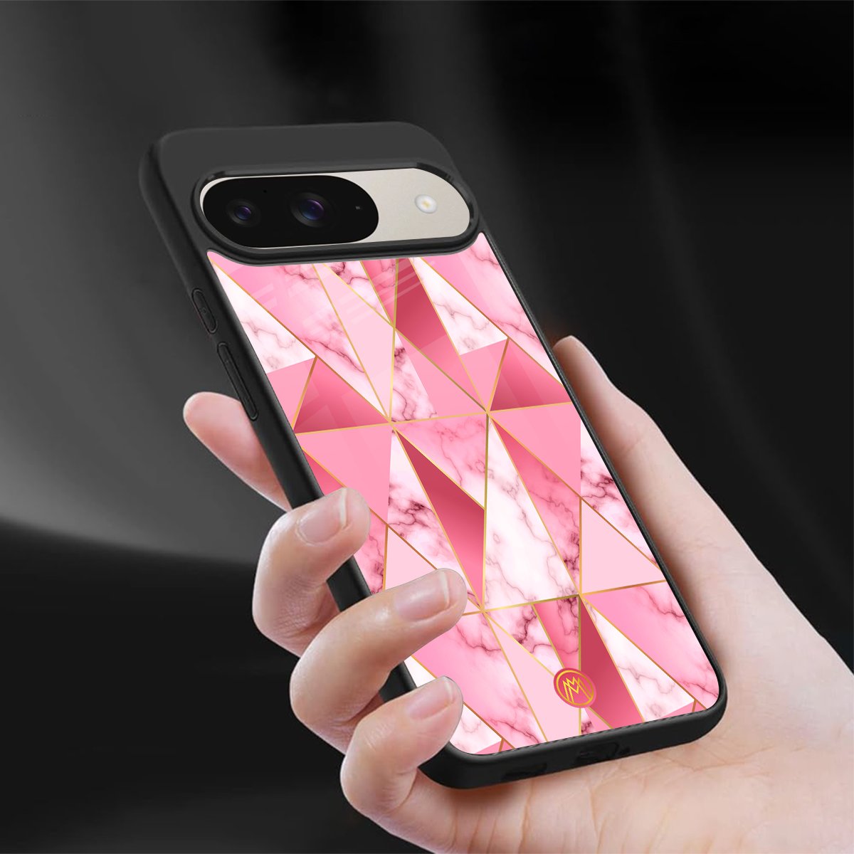 magical pink marble back phone cover | glass case for google pixel 9