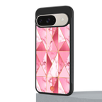 magical pink marble back phone cover | glass case for google pixel 9