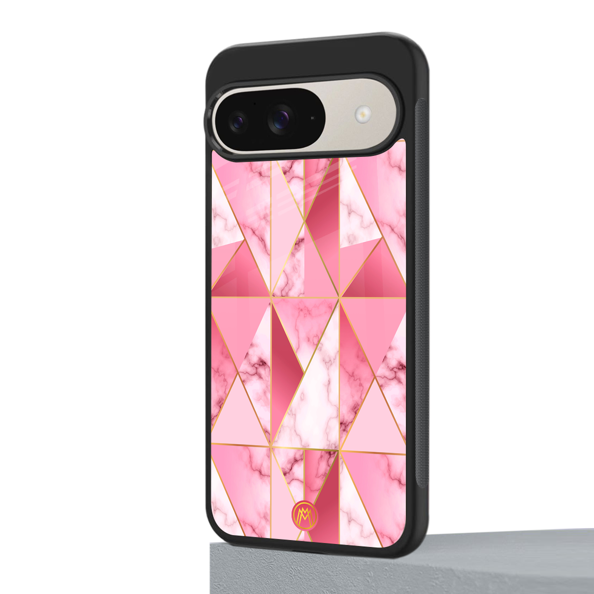 magical pink marble back phone cover | glass case for google pixel 9
