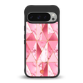 magical pink marble back phone cover | glass case for google pixel 9 pro