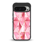 magical pink marble back phone cover | glass case for google pixel 9 pro
