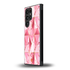 magical pink marble back phone cover | glass case for samsung galaxy s24 ultra