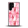 magical pink marble back phone cover | glass case for samsung galaxy s25 ultra
