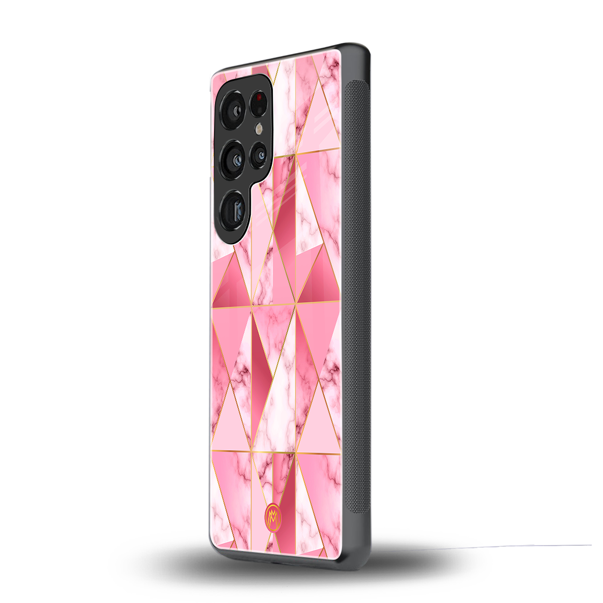 magical pink marble back phone cover | glass case for samsung galaxy s25 ultra