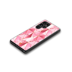 magical pink marble back phone cover | glass case for samsung galaxy s25 ultra