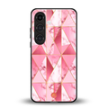 magical pink marble back phone cover | glass case for samsung galaxy s24 fe