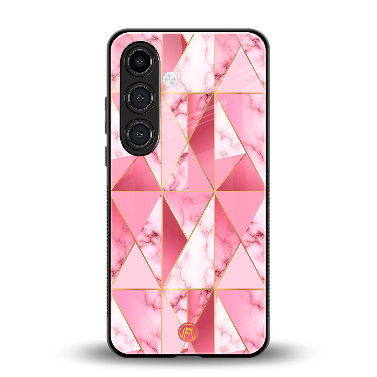 magical pink marble back phone cover | glass case for samsung galaxy s24 plus
