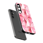magical pink marble back phone cover | glass case for samsung galaxy s24 fe