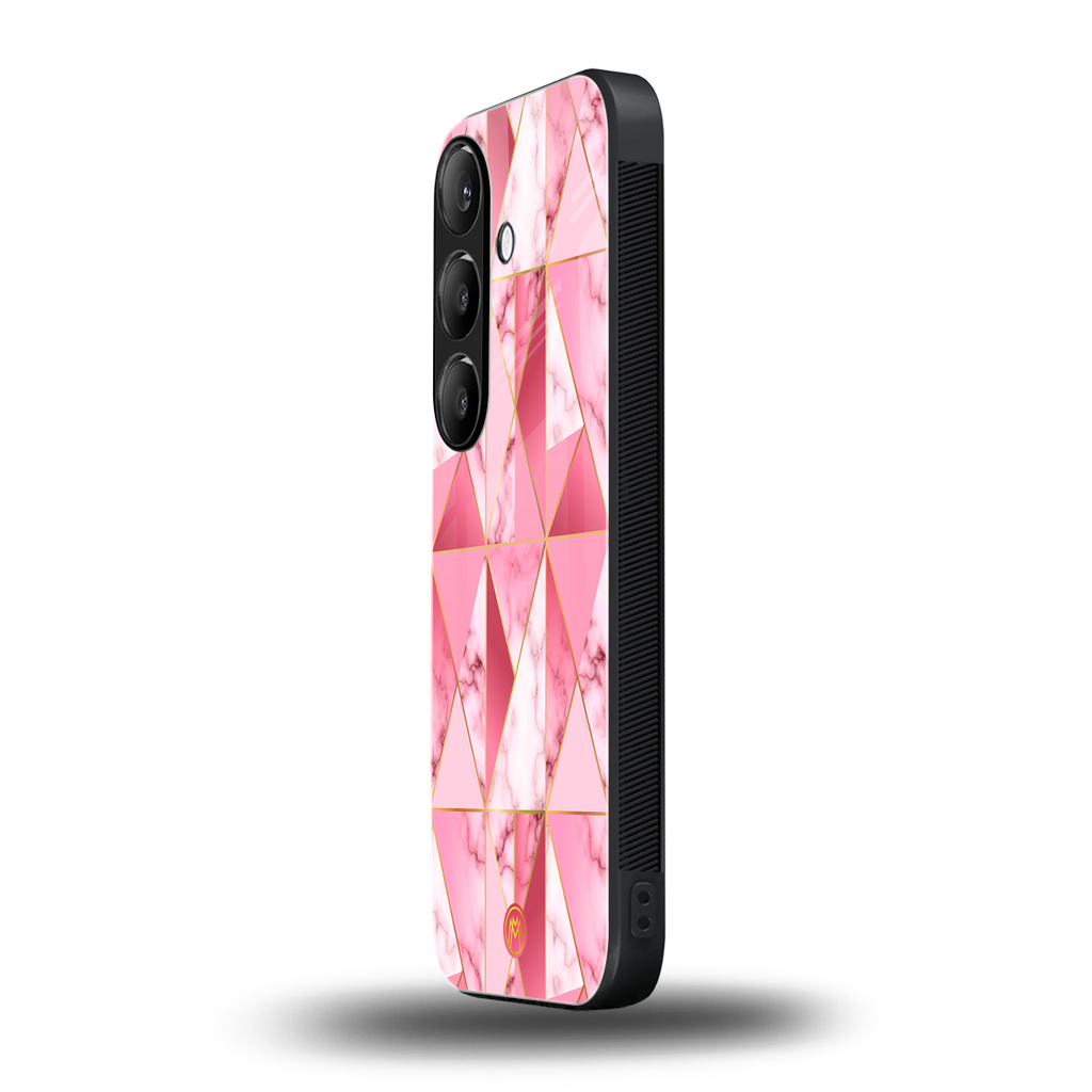 magical pink marble back phone cover | glass case for samsung galaxy s24
