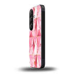 magical pink marble back phone cover | glass case for samsung galaxy s25 plus