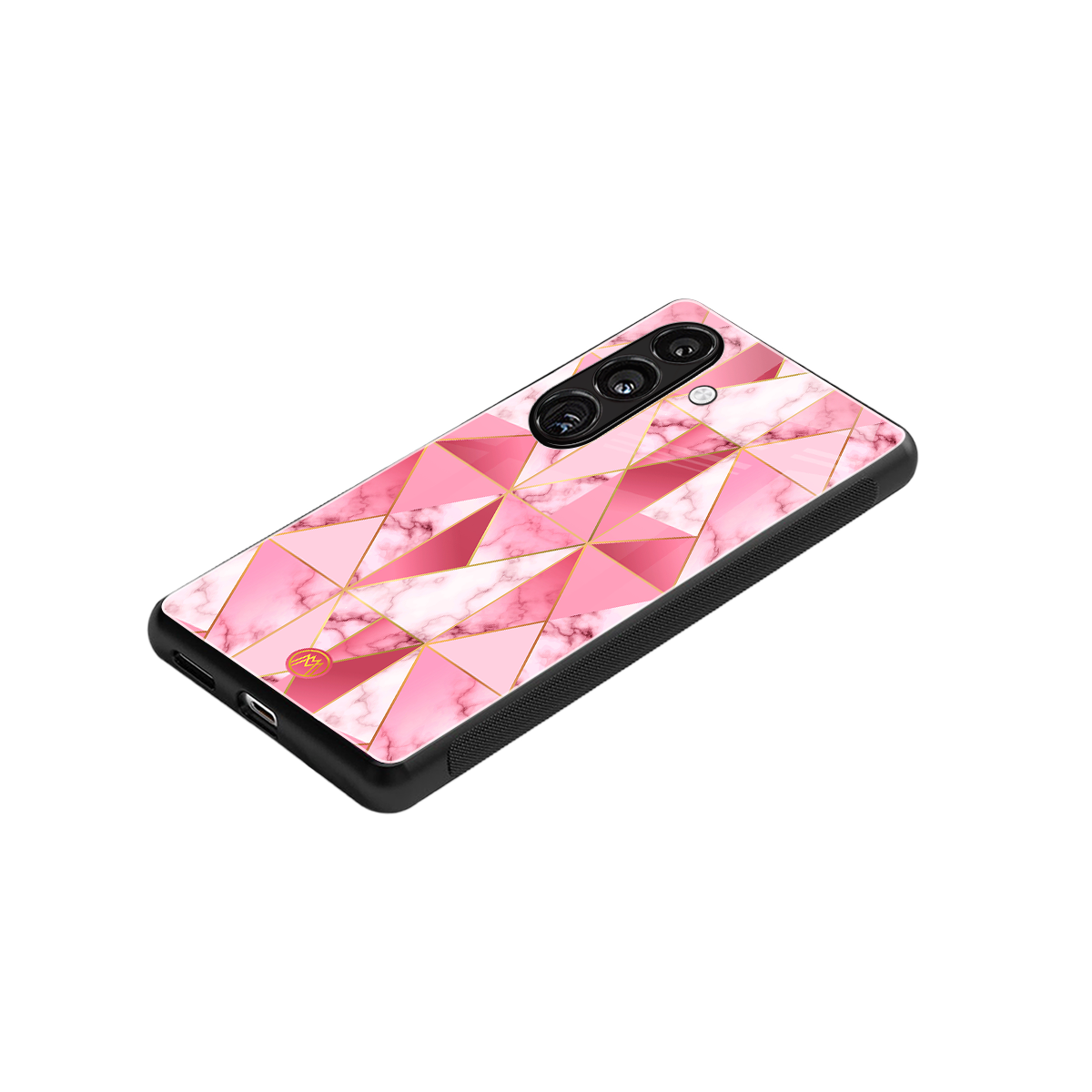 magical pink marble back phone cover | glass case for samsung galaxy s24 fe